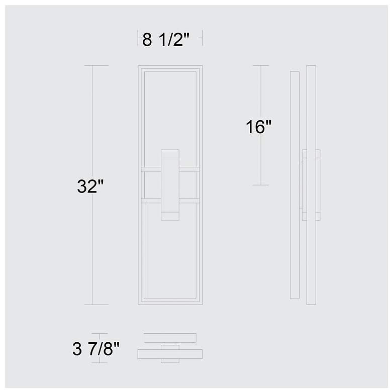 Image 7 Alteck Mars 32" High Sand Black LED Wall Sconce more views
