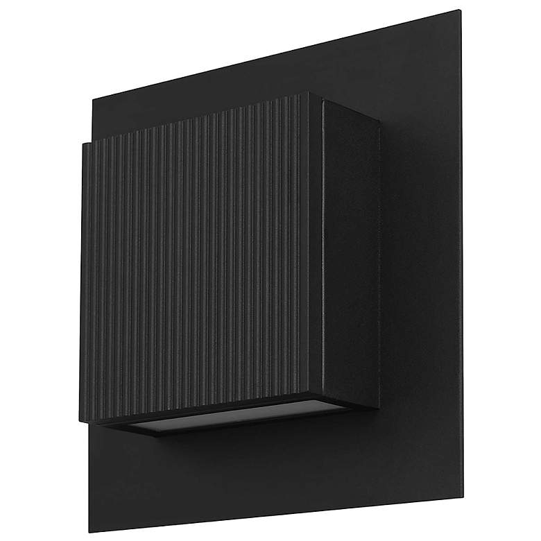 Image 2 Alteck Miami 10 1/4" High Sand Black LED Wall Sconce more views