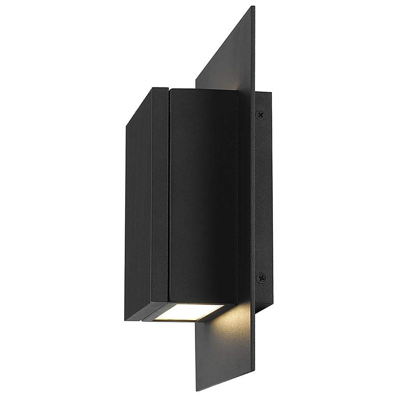 Image 4 Alteck Miami 10 1/4" High Sand Black LED Wall Sconce more views