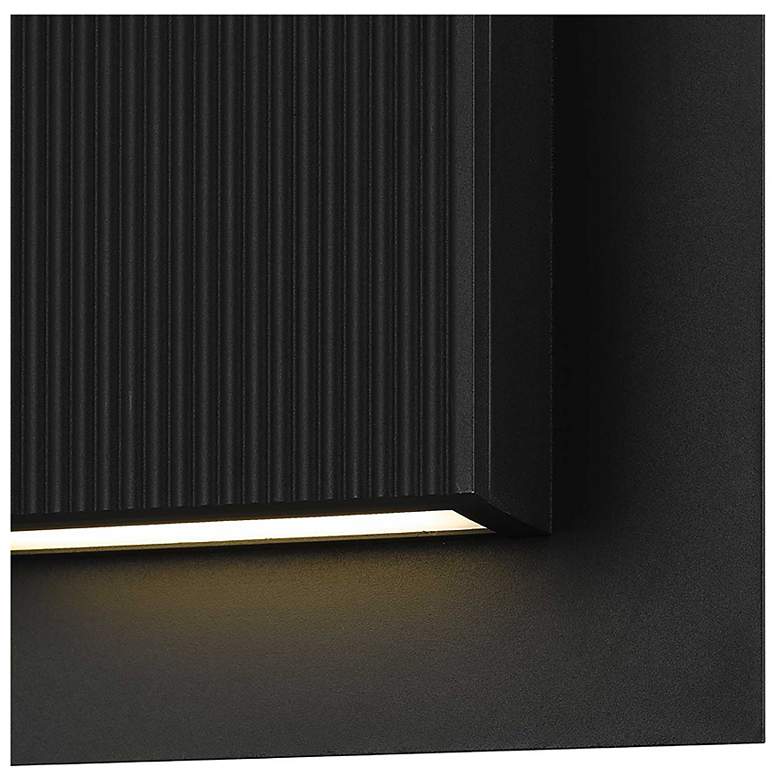 Image 5 Alteck Miami 10 1/4" High Sand Black LED Wall Sconce more views