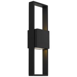 Alteck Miami 18" High Sand Black LED Wall Sconce