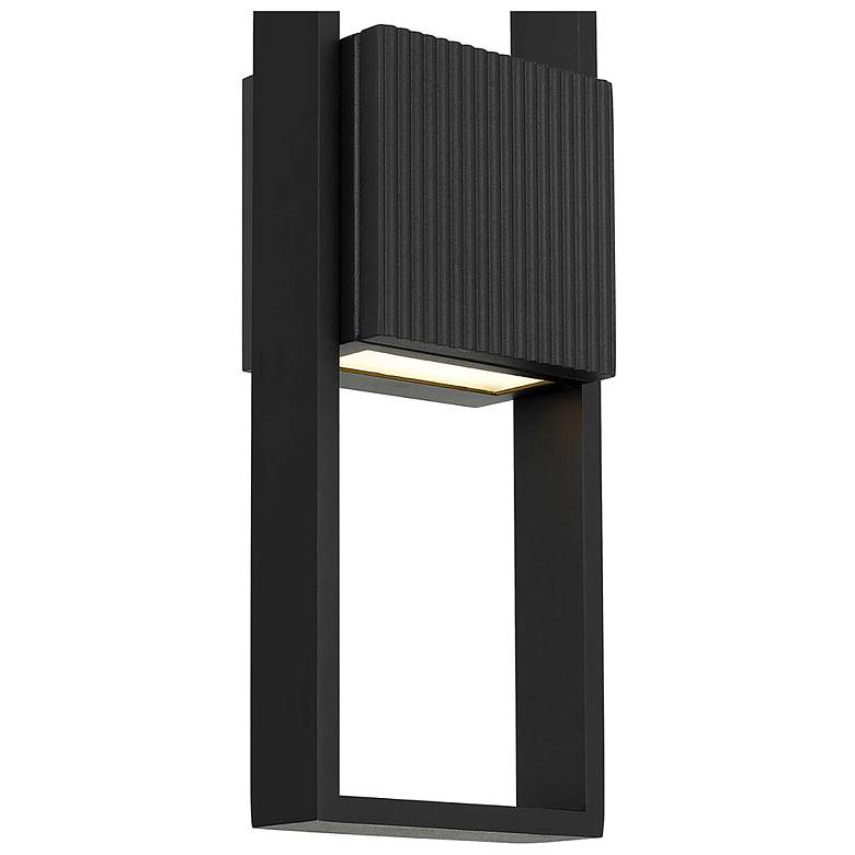 Image 3 Alteck Miami 18" High Sand Black LED Wall Sconce more views