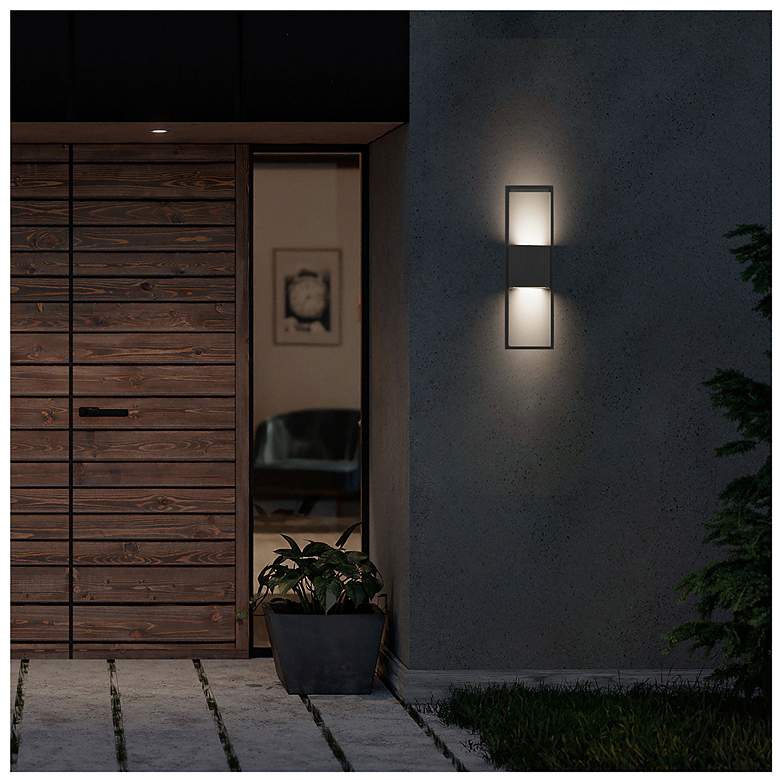 Image 4 Alteck Miami 18" High Sand Black LED Wall Sconce more views