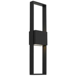 Alteck Miami 24" High Sand Black LED Wall Sconce