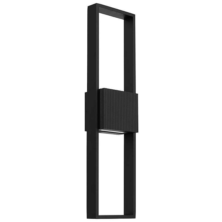 Image 2 Alteck Miami 24" High Sand Black LED Wall Sconce more views