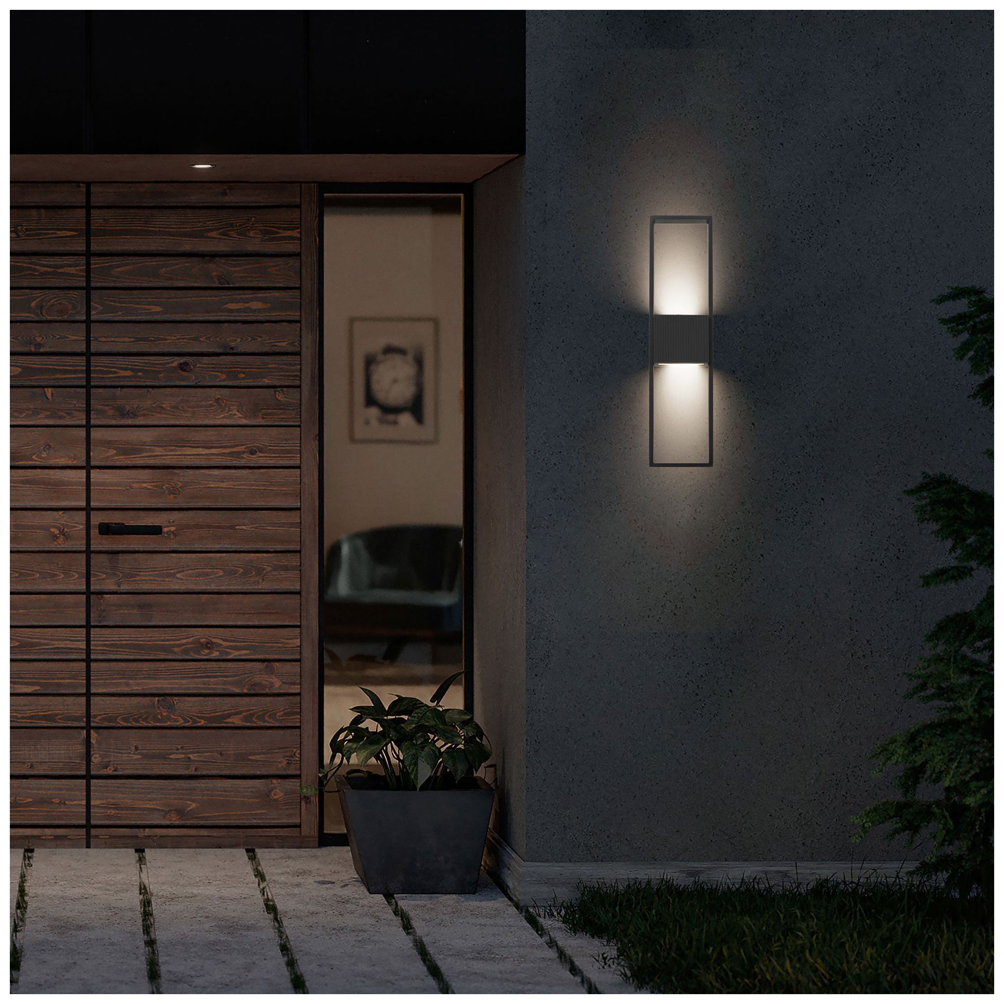 Image 6 Alteck Miami 24" High Sand Black LED Wall Sconce more views