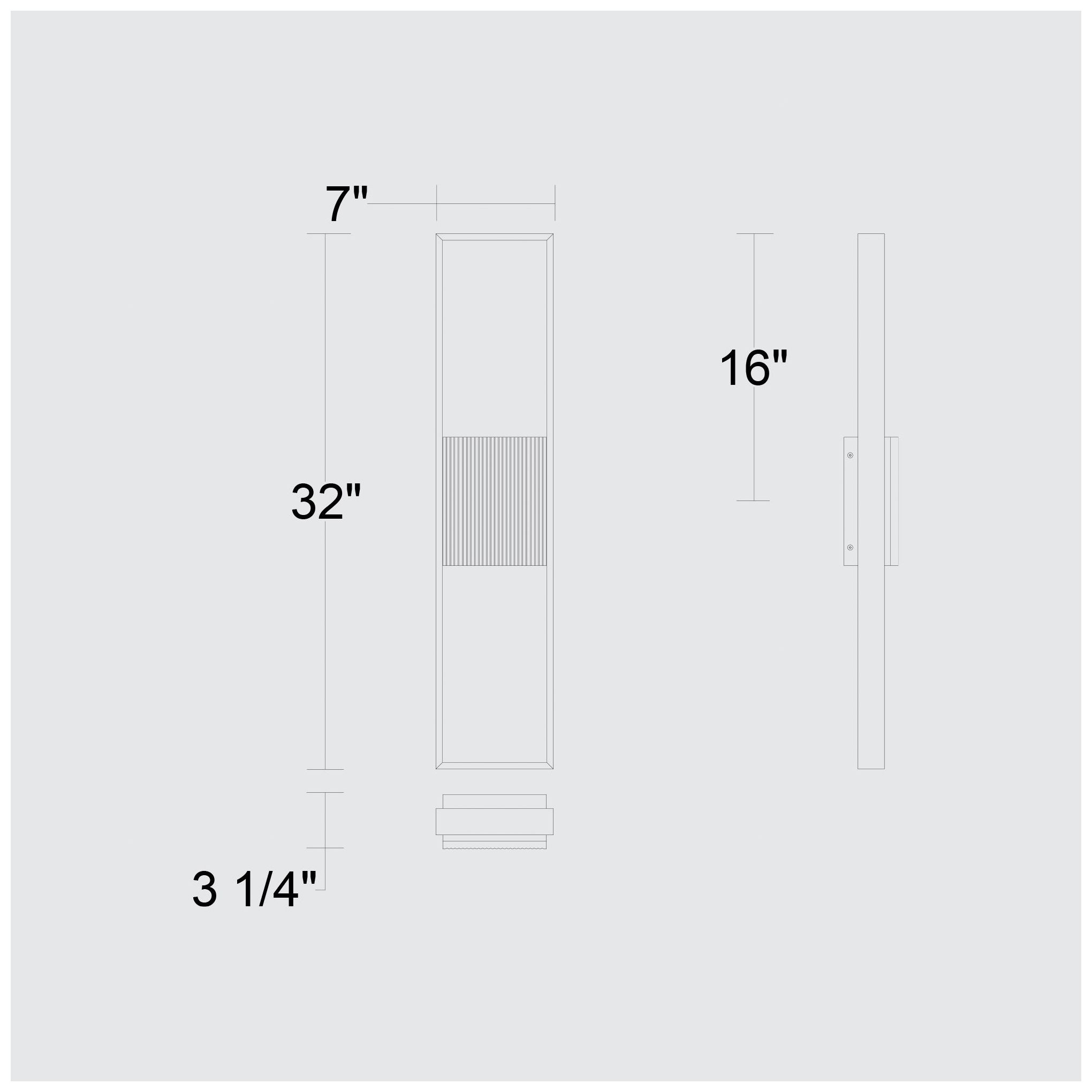 Image 7 Alteck Miami 32" High Sand Black LED Wall Sconce more views