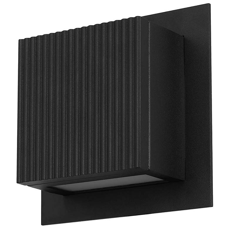 Image 2 Alteck Miami 6 1/4" High Sand Black LED Wall Sconce more views