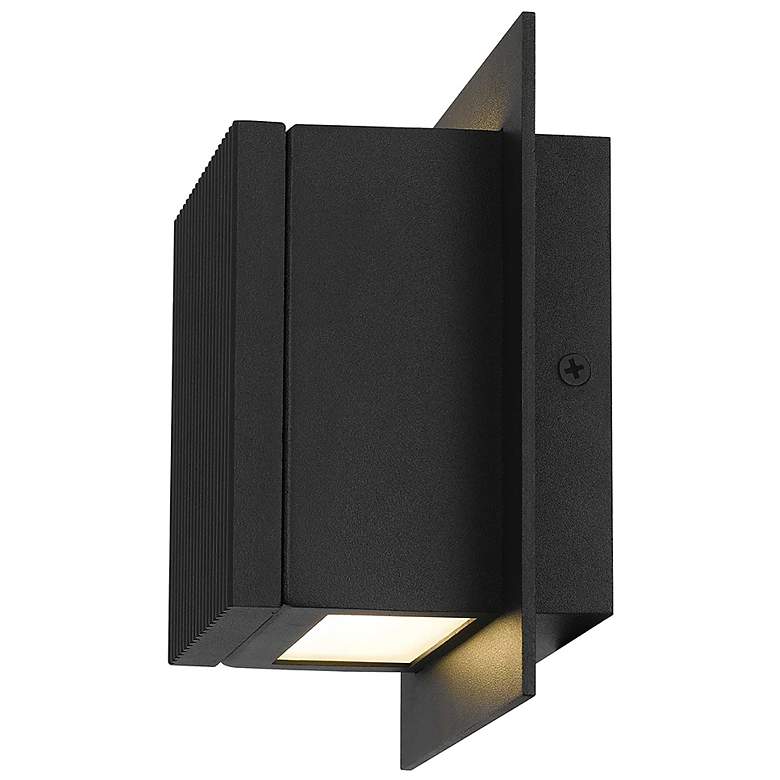 Image 4 Alteck Miami 6 1/4" High Sand Black LED Wall Sconce more views