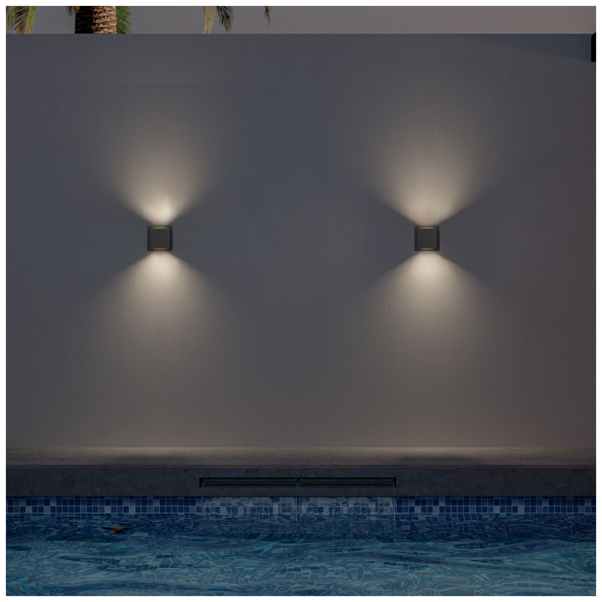 Image 6 Alteck Miami 6 1/4" High Sand Black LED Wall Sconce more views