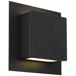 Alteck Miami 8" High Sand Black LED Wall Sconce