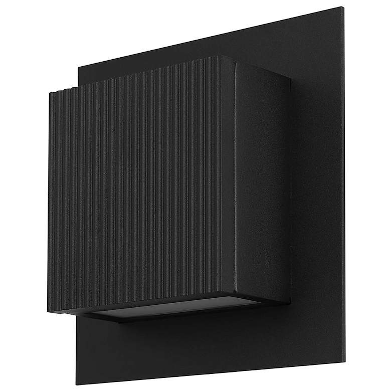 Image 2 Alteck Miami 8" High Sand Black LED Wall Sconce more views