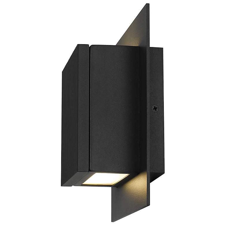 Image 4 Alteck Miami 8" High Sand Black LED Wall Sconce more views