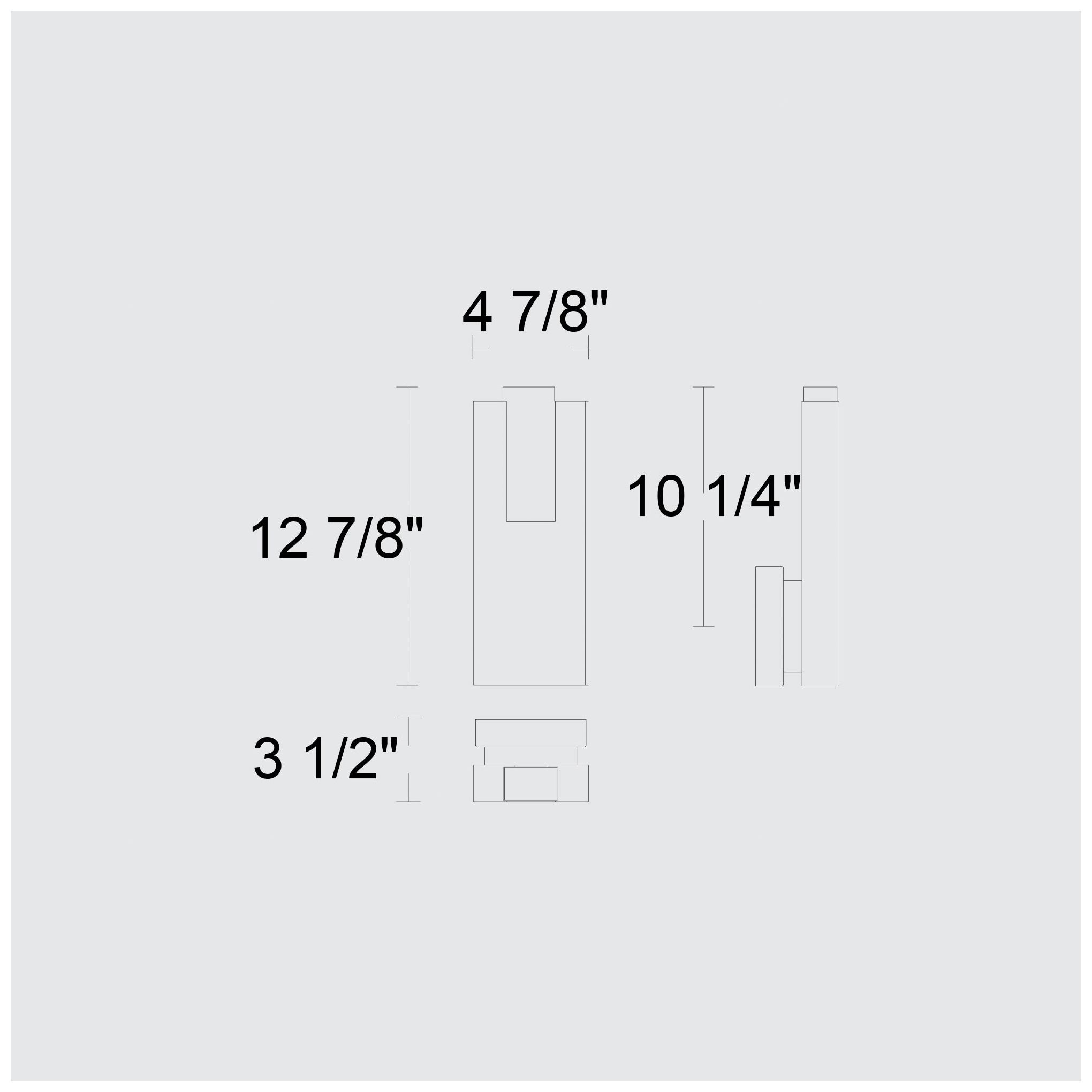 Alteck Mille 12 3/4" High Sand Black LED Wall Sconce