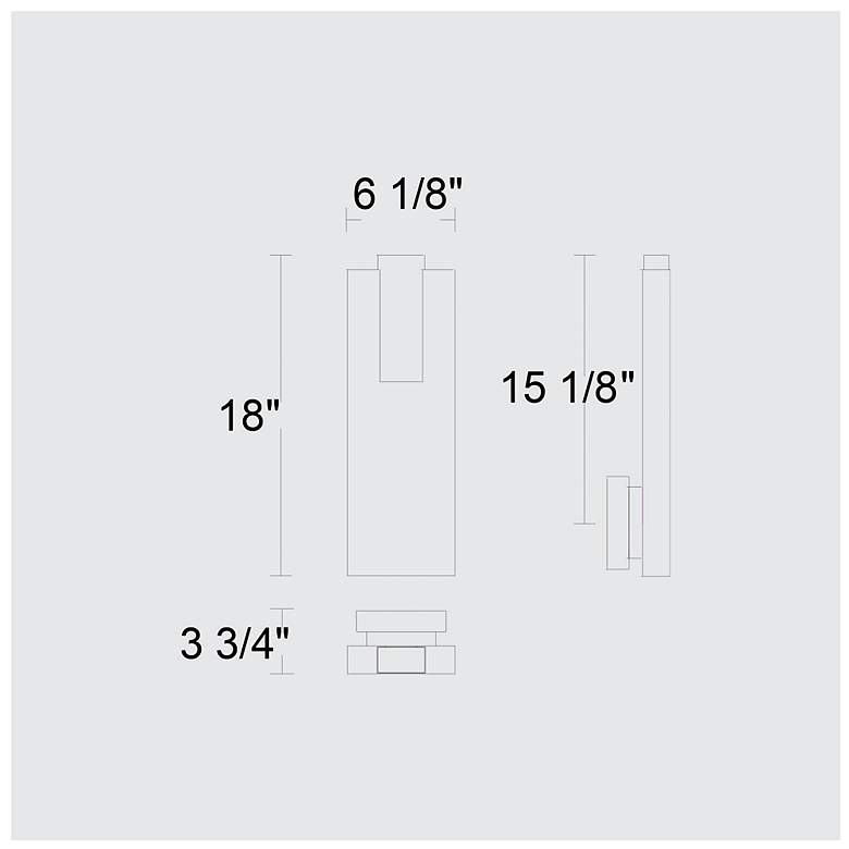 Image 6 Alteck Mille 18" High Sand Black LED Wall Sconce more views