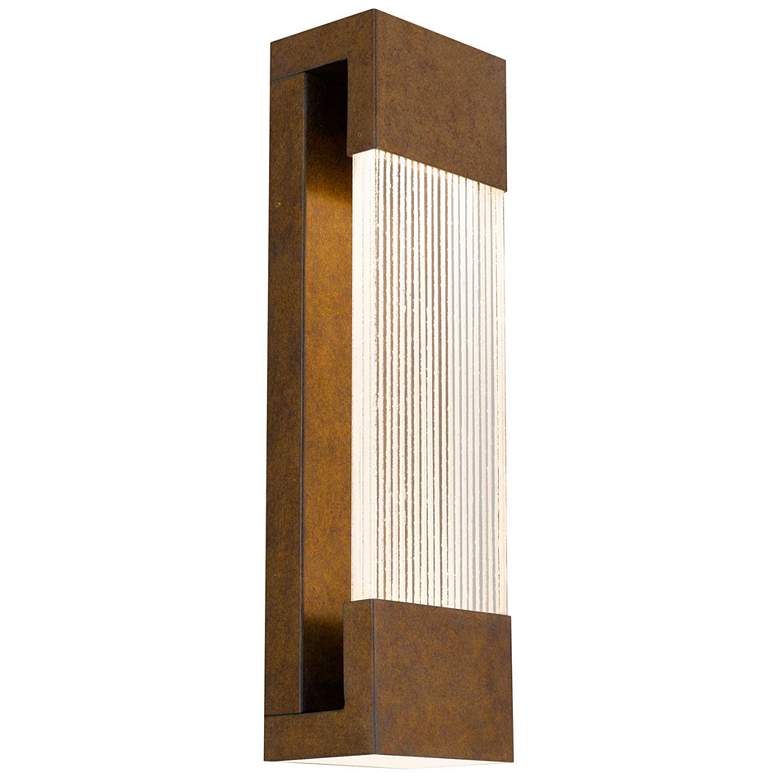 Image 1 Alteck Mystic 20" High Painted Patina Brass LED Wall Sconce