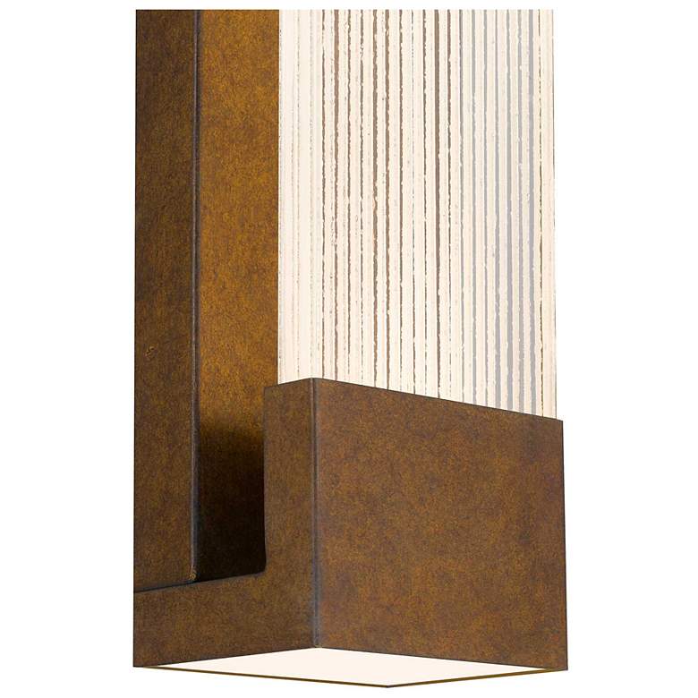 Image 5 Alteck Mystic 20" High Painted Patina Brass LED Wall Sconce more views