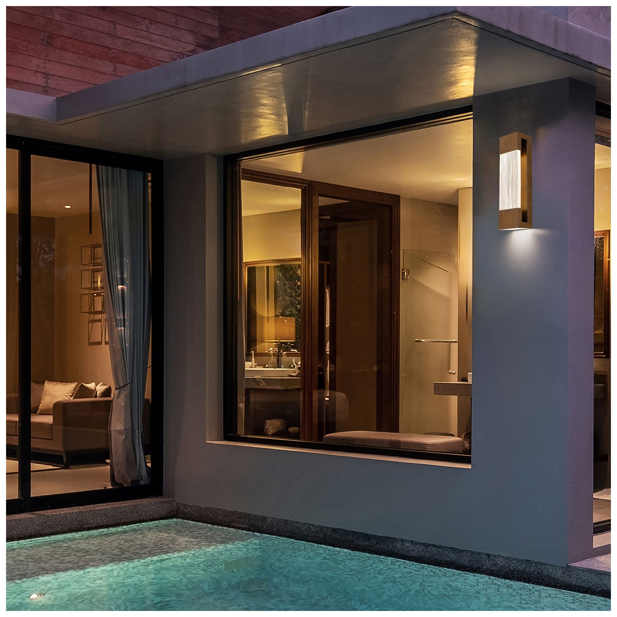 Image 6 Alteck Mystic 20" High Painted Patina Brass LED Wall Sconce more views