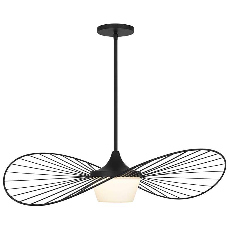 Image 1 Alteck New Wave 34" Sand Black LED Pendant