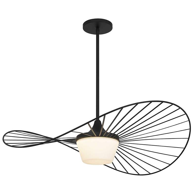 Image 3 Alteck New Wave 34" Sand Black LED Pendant more views