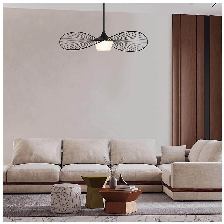 Image 7 Alteck New Wave 34" Sand Black LED Pendant more views