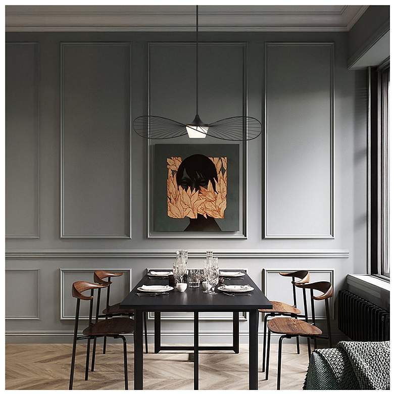 Image 6 Alteck New Wave 44" Sand Black LED Pendant more views