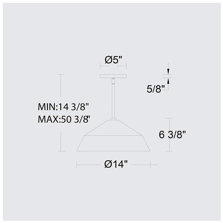 Image 6 Alteck Nin 14" Sand Black LED Pendant more views