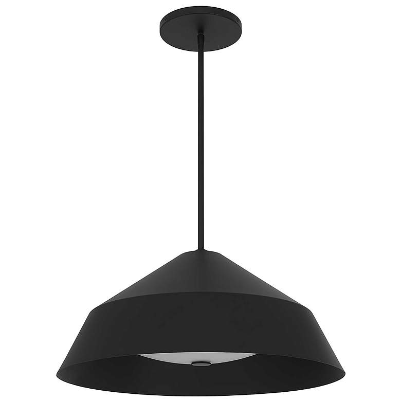 Image 2 Alteck Nin 22" Sand Black LED Pendant more views