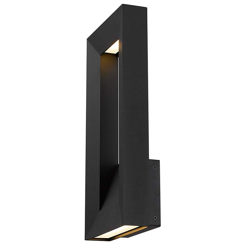 Image 4 Alteck Paletto 16" High Sand Black LED Wall Sconce more views