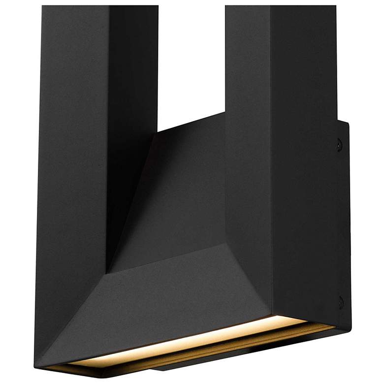 Image 5 Alteck Paletto 16" High Sand Black LED Wall Sconce more views