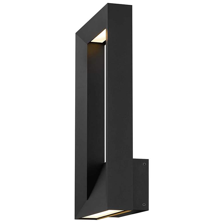 Image 4 Alteck Paletto 22" High Sand Black LED Wall Sconce more views