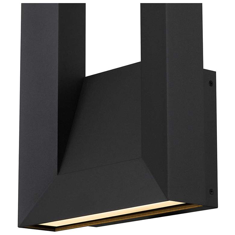 Image 5 Alteck Paletto 22" High Sand Black LED Wall Sconce more views