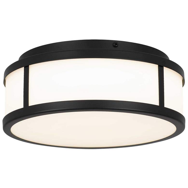 Image 1 Alteck Panel Round 10" Sand Black LED Flush Mount
