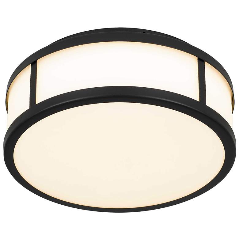 Image 3 Alteck Panel Round 10" Sand Black LED Flush Mount more views