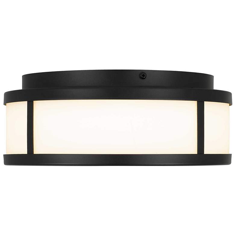 Image 4 Alteck Panel Round 10" Sand Black LED Flush Mount more views