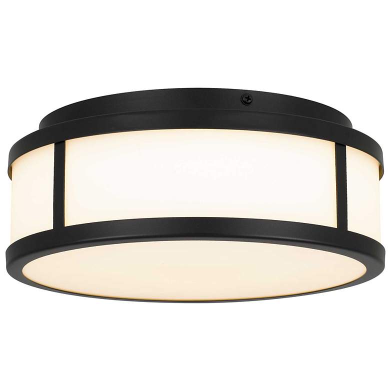 Image 5 Alteck Panel Round 10" Sand Black LED Flush Mount more views
