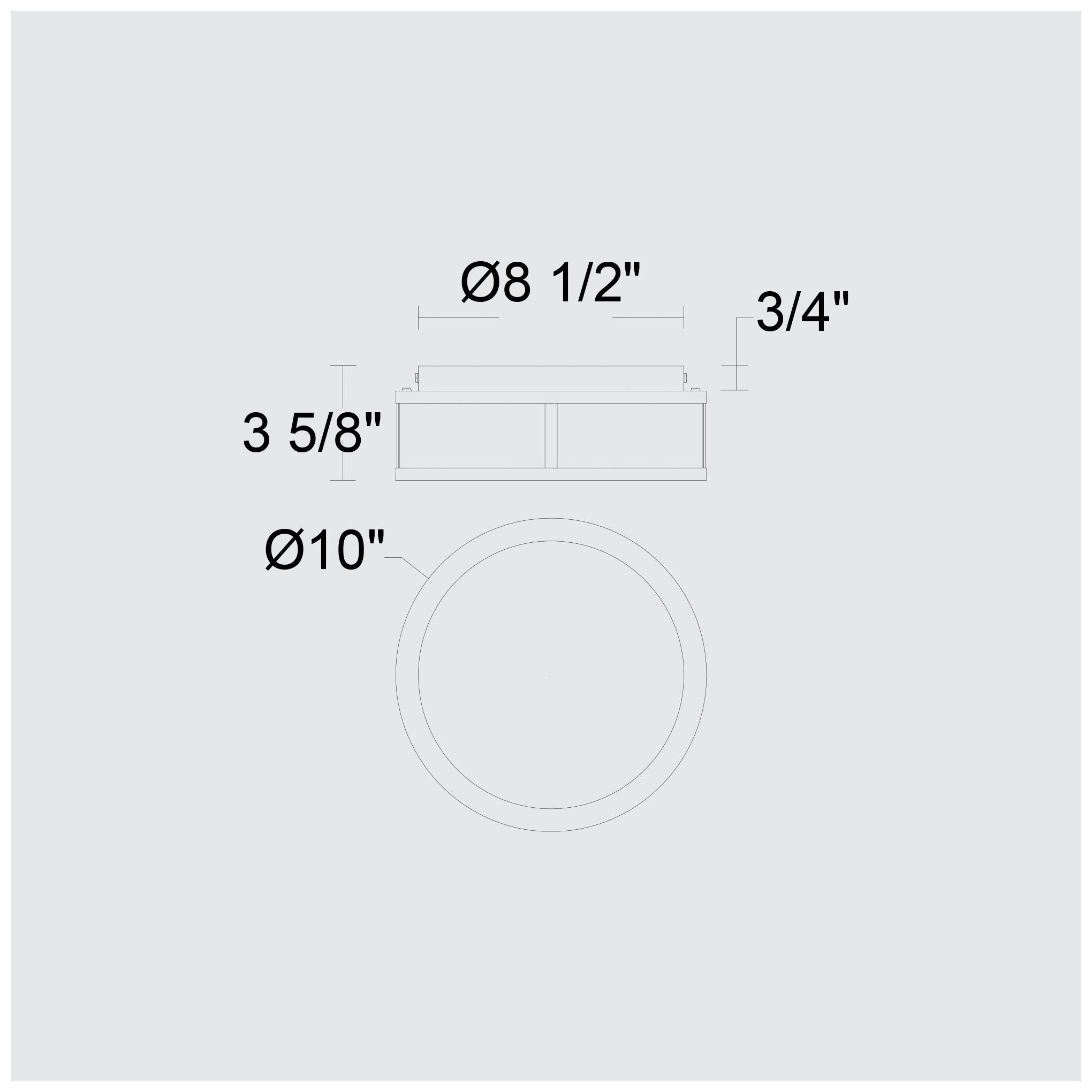 Image 7 Alteck Panel Round 10" Sand Black LED Flush Mount more views