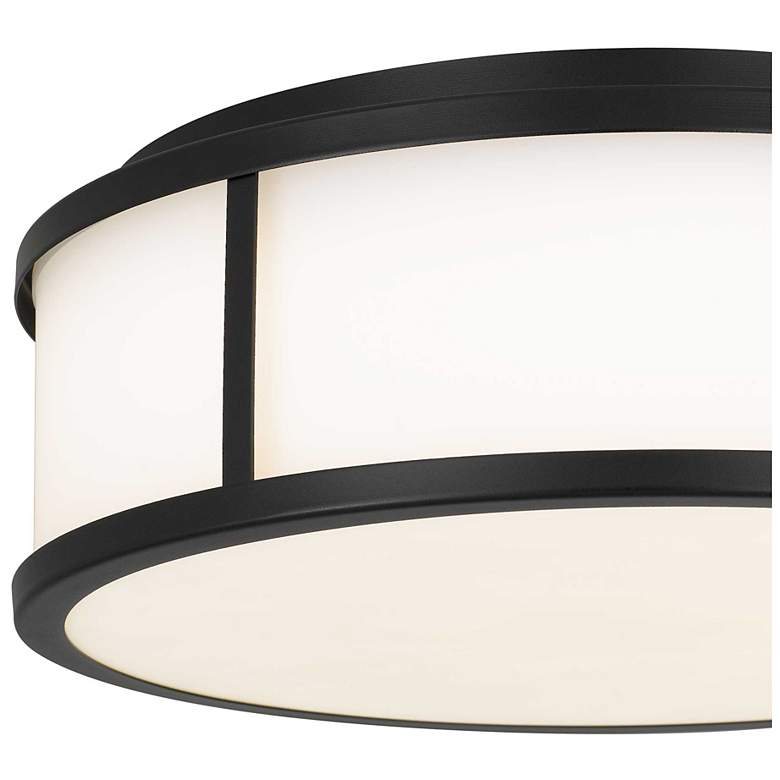 Image 5 Alteck Panel Round 14" Sand Black LED Flush Mount more views