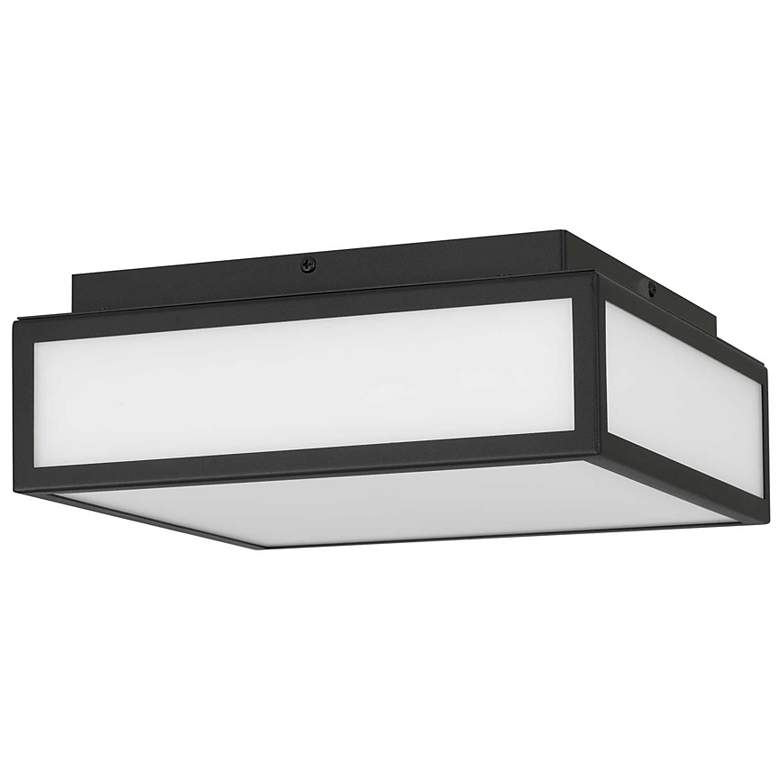 Image 2 Alteck Panel Square 10" Wide Sand Black LED Flush Mount more views