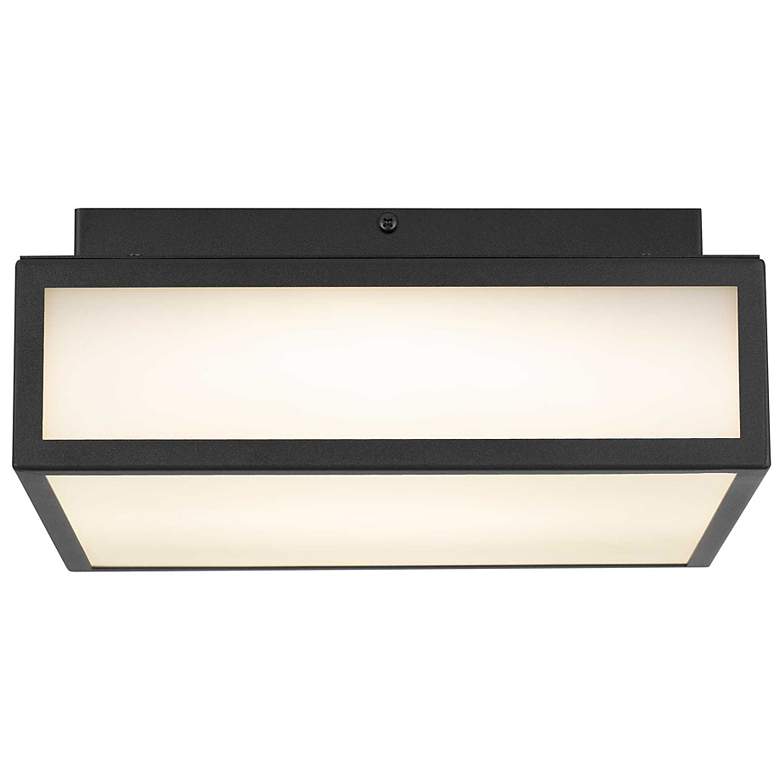 Image 4 Alteck Panel Square 10" Wide Sand Black LED Flush Mount more views