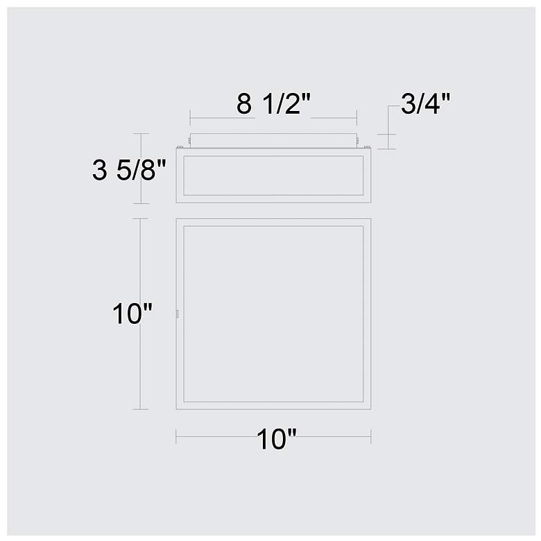 Image 7 Alteck Panel Square 10" Wide Sand Black LED Flush Mount more views
