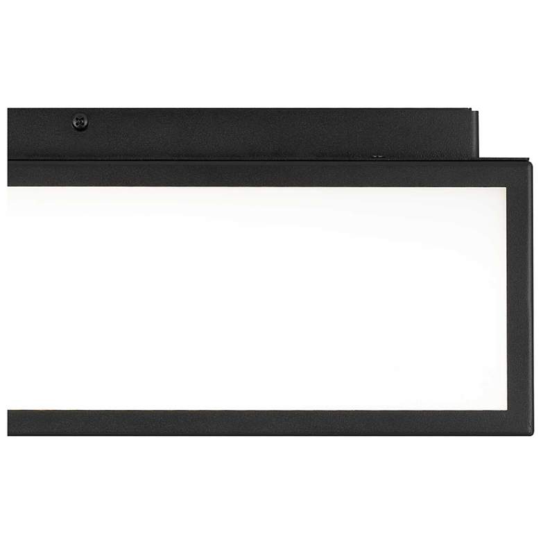 Image 5 Alteck Panel Square 14" Wide Sand Black LED Flush Mount more views