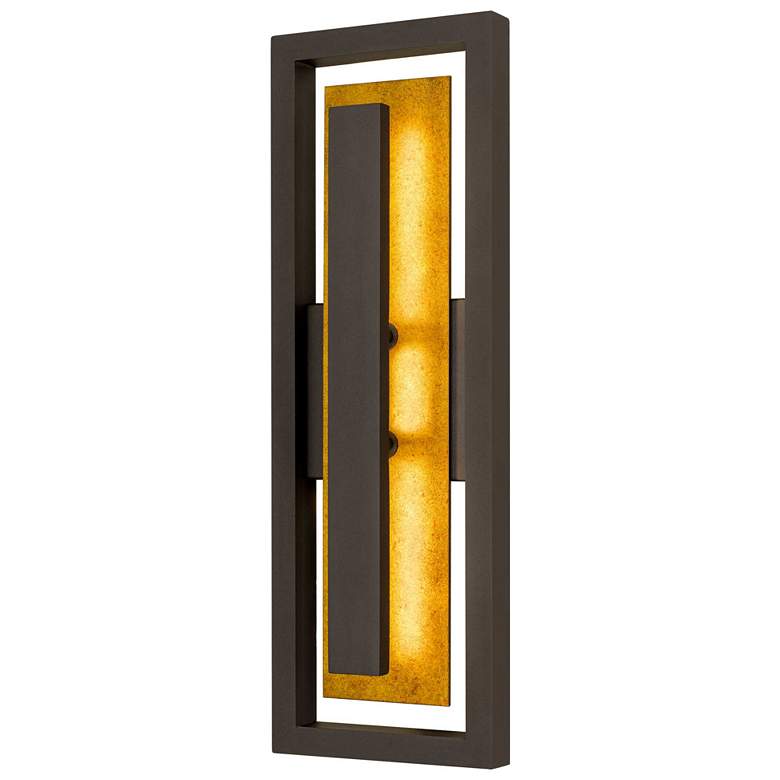 Image 1 Alteck Panels 20 1/4" High Dark Bronze LED Wall Sconce