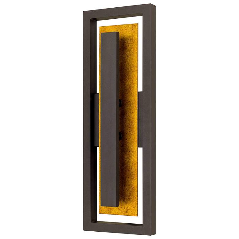 Image 2 Alteck Panels 20 1/4" High Dark Bronze LED Wall Sconce more views