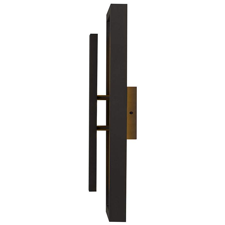 Image 4 Alteck Panels 20 1/4" High Dark Bronze LED Wall Sconce more views