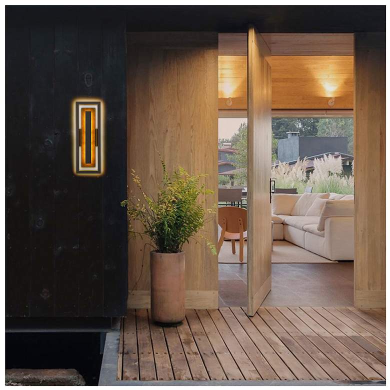 Image 6 Alteck Panels 20 1/4" High Dark Bronze LED Wall Sconce more views