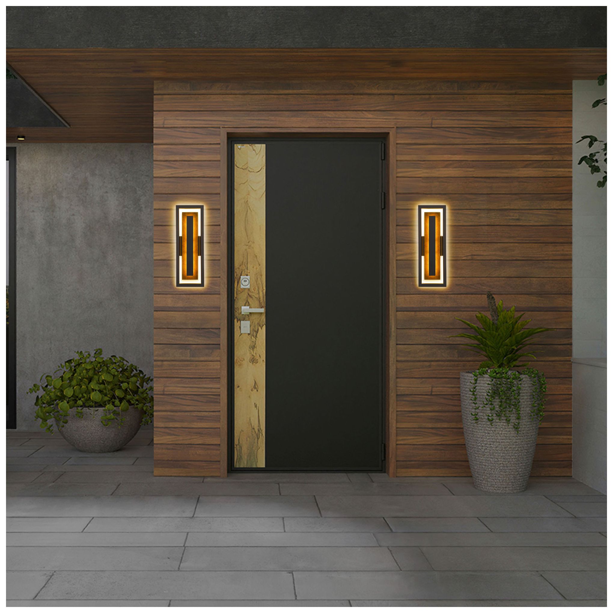 Alteck Panels 20 1/4" High Dark Bronze LED Wall Sconce