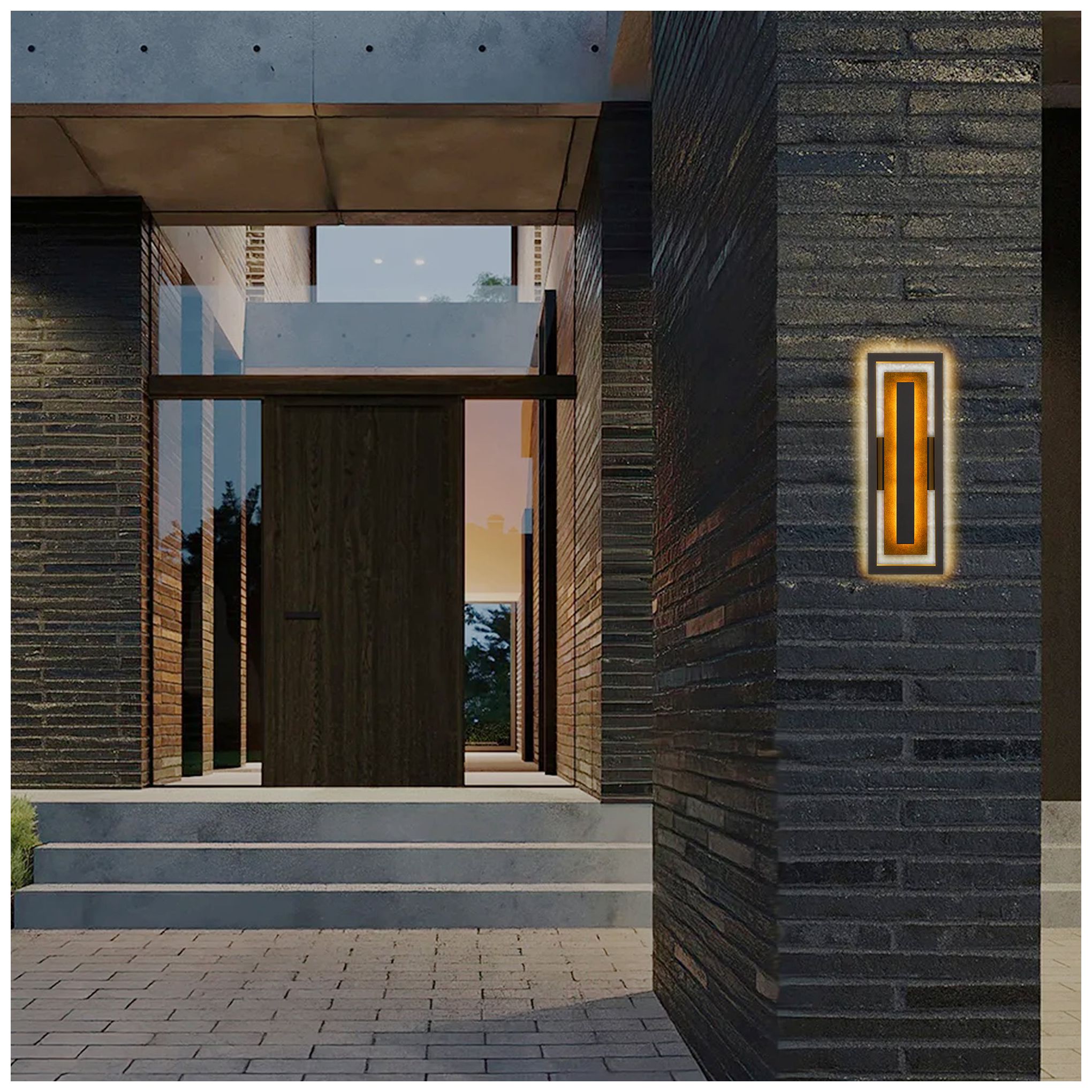 Alteck Panels 20 1/4" High Dark Bronze LED Wall Sconce