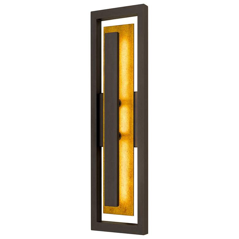 Image 1 Alteck Panels 26 1/4" High Dark Bronze LED Wall Sconce