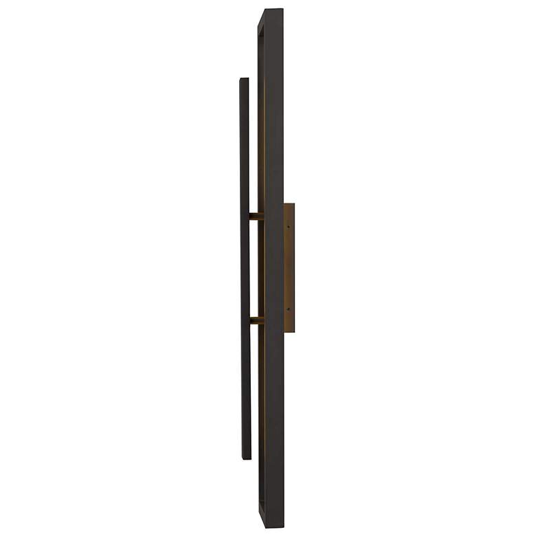 Image 4 Alteck Panels 32 1/4" High Dark Bronze LED Wall Sconce more views